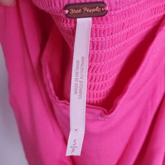 Free People Mila Pink Tie Crop Top Size Small - Picture 5 of 9